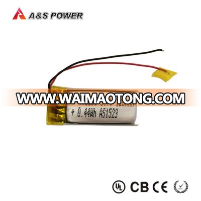 Rechargeable UL CB KC 401230 3.7V 120mAh Li-Polymer Battery with PCB for Bluetooth Headphone