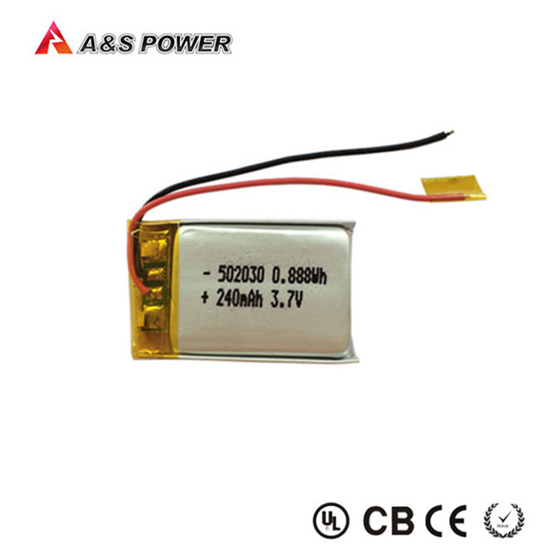 502030 3.7V 250mAh Lipo Battery for Digital Camera with UL Certificate